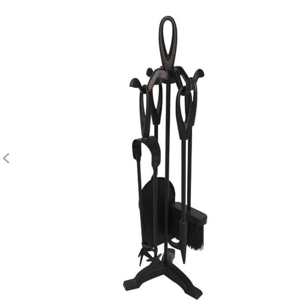 Moy Fireside 24" Tear Drop Companion Set 5pc (Black)