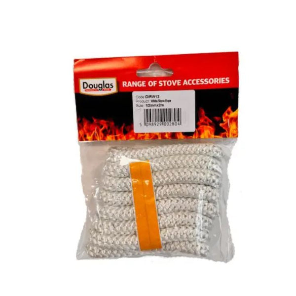 WHITE STOVE ROPE - 12MM X 2M