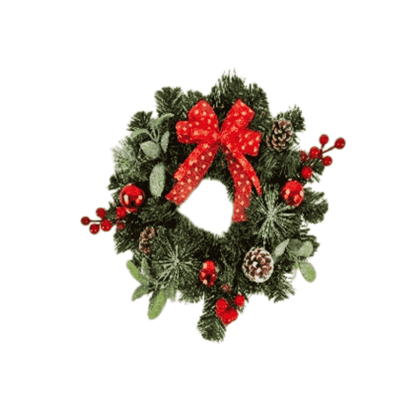 Christmas Cheer Decorated Wreath 30cm