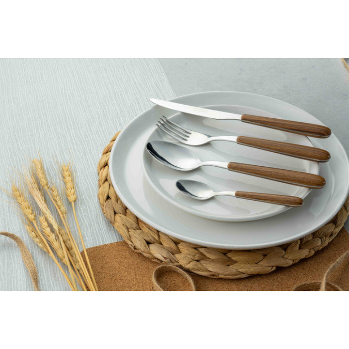 Grunwerg 24 Piece Cutlery Set Wood Effect