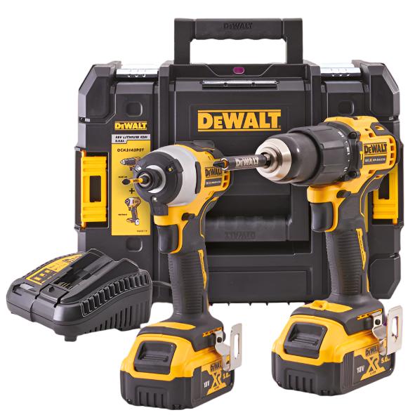 Dewalt 18V XR Brushless Combi Drill & Brushless Impact Driver Twin Pack