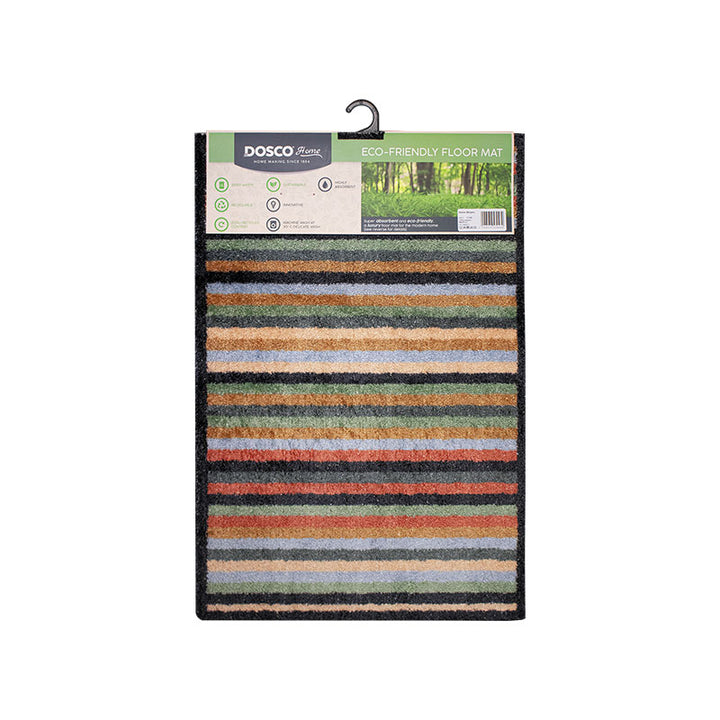 Dosco Eco Friendly Stripes Home Runner Mat 50cm x 75cm