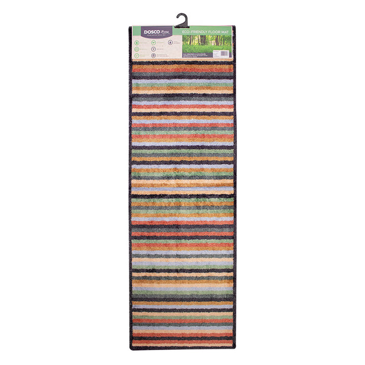 Dosco Eco Friendly Coloured Colourful Stripes Runner Mat 50cm x 150cm