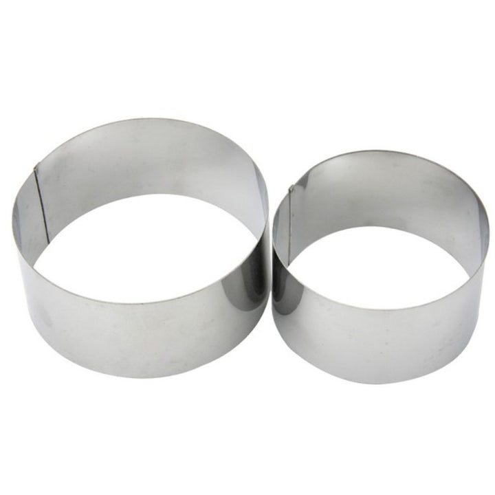 Apollo Stainless Steel Food Ring Moulds 2pc