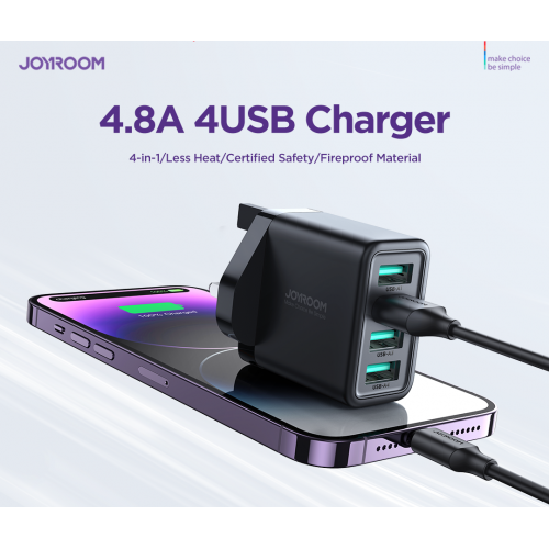 Joyroom 4 USB-A Plug Charger