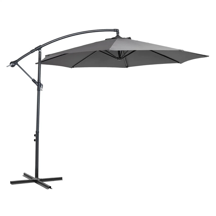Overhang Parasol 3m Grey