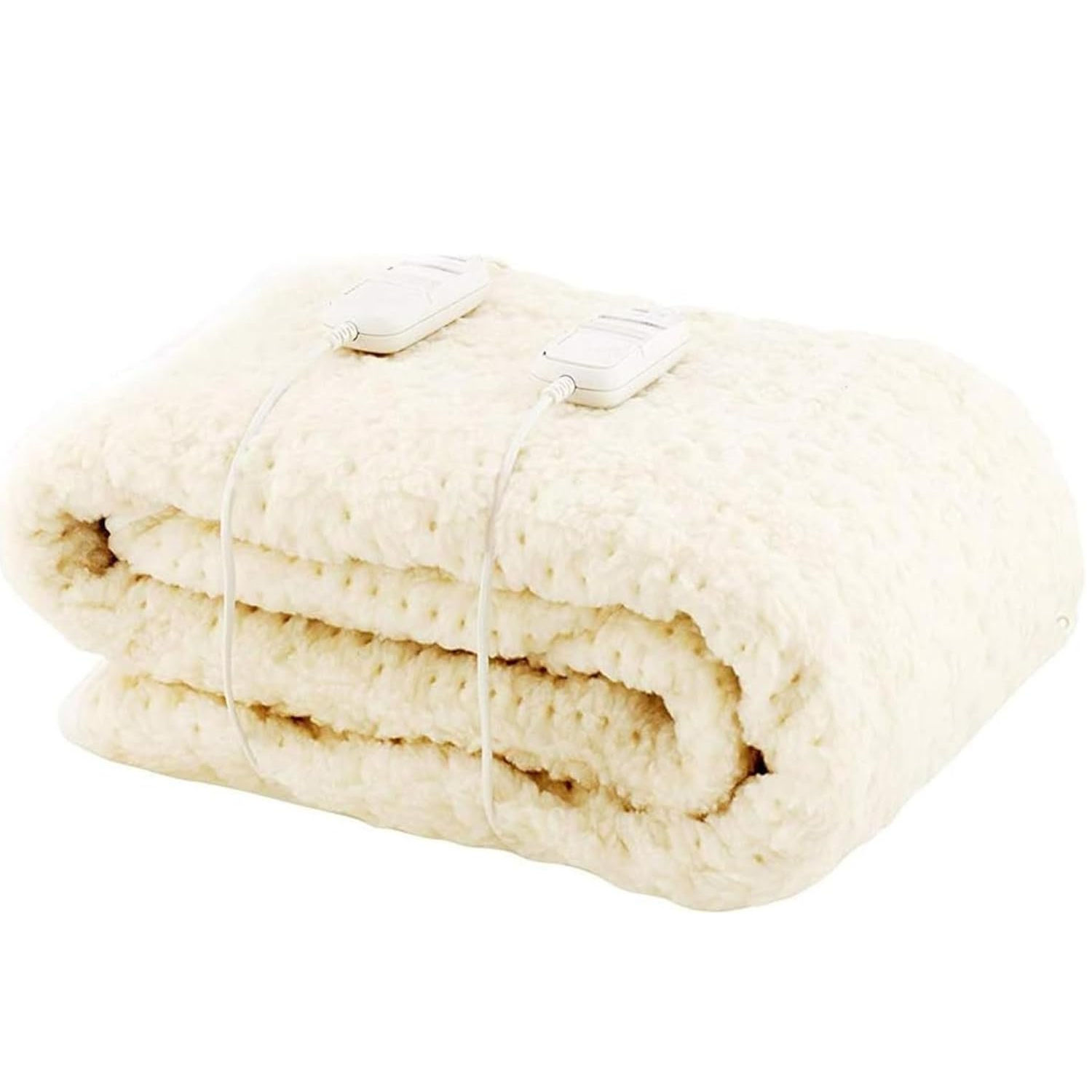 Monogram Super King Size Dual Control Fleece Electric Blanket