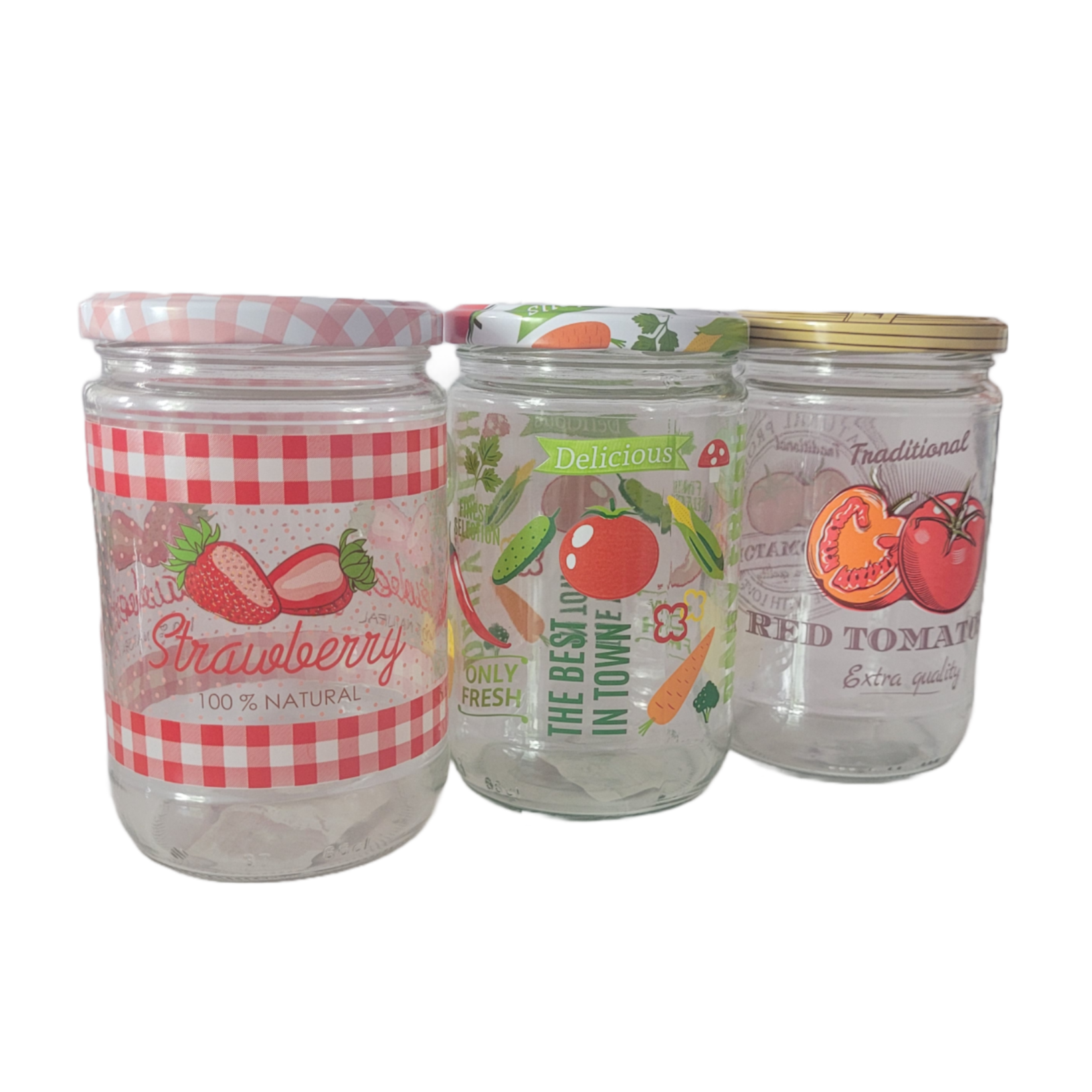 Assorted Glass Jars 660ml