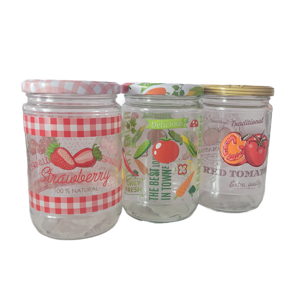 Assorted Glass Jars 660ml