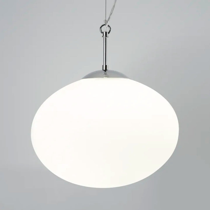 Blob Ceiling Pendant Large White Glass & Chrome