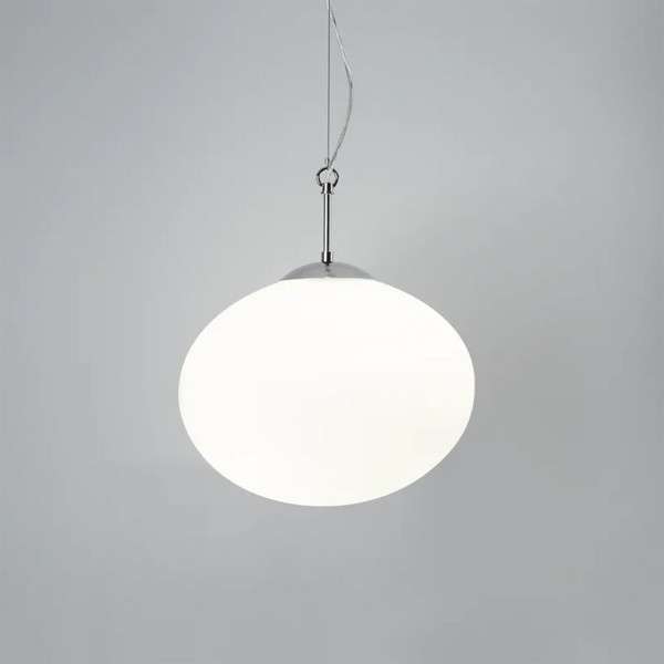 Blob Ceiling Pendant Large White Glass & Chrome