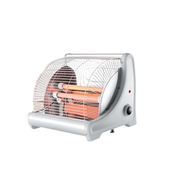 Two Bar Caged Ceramic Heater Silver 1200W