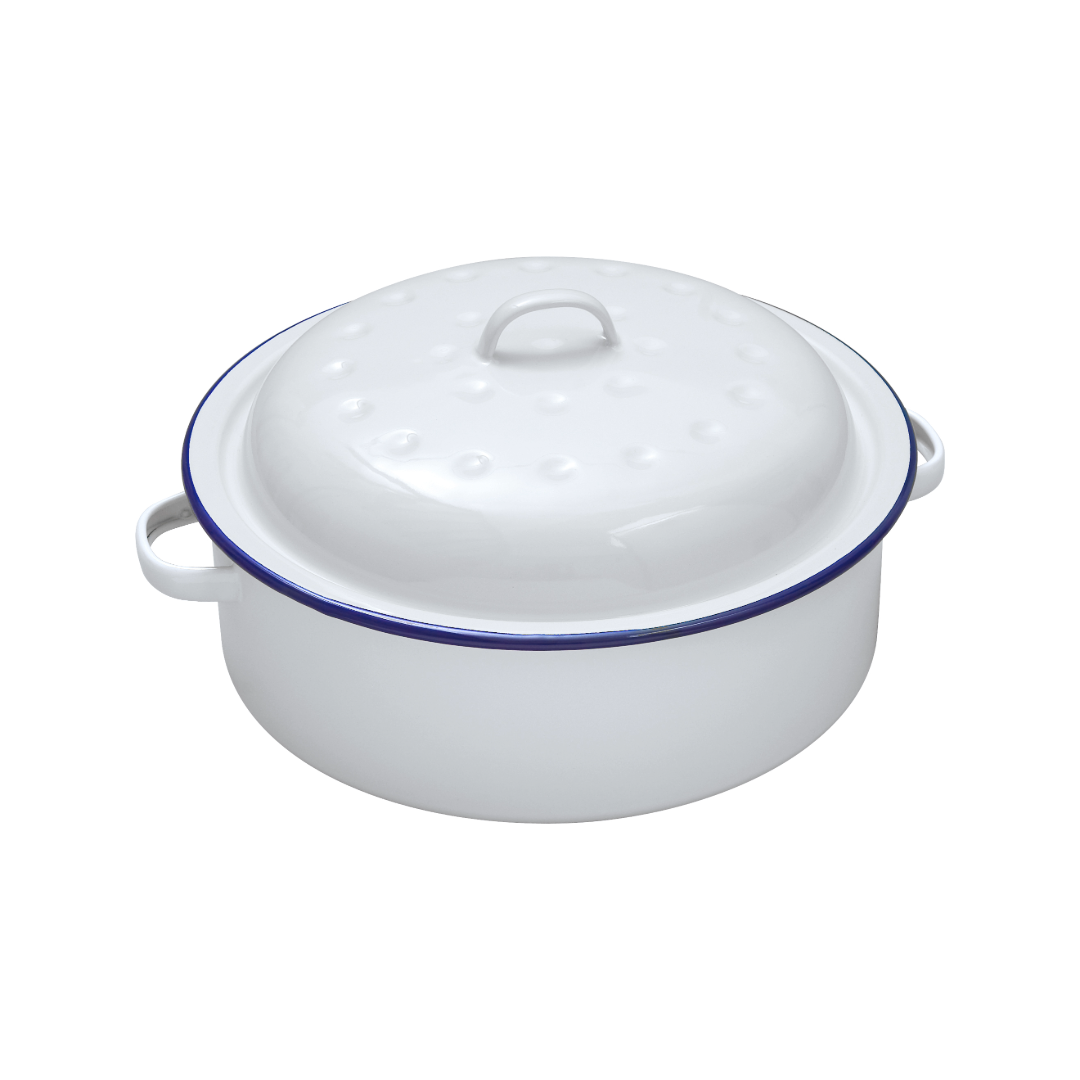 Enamel Falcon 26cm Round Roaster with Lid