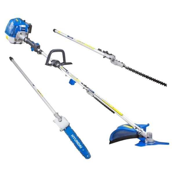 Hyundai 52cc Petrol Garden Multi Tool - Hedge trimmer, Brushcutter, Saw