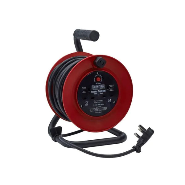 Faithfull 20m Cable Reel 13A