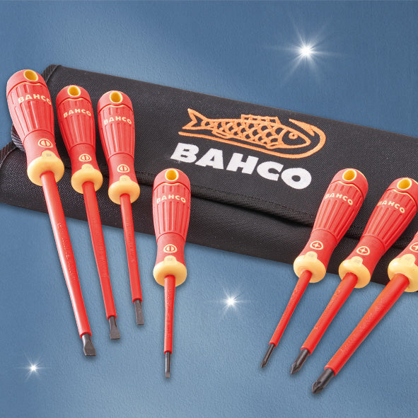 Bahco 7 Piece VDE Screwdriver Set in Wallet