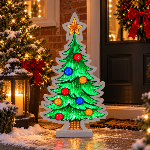 Infinity Light Tree with Baubles 66cm
