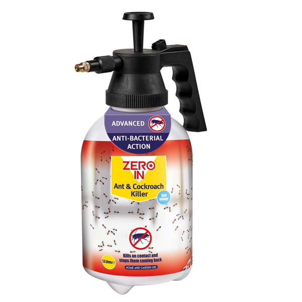 Zero In Ant & Cockroach Killer – 1.5L Pressure Sprayer for Fast Pest Control