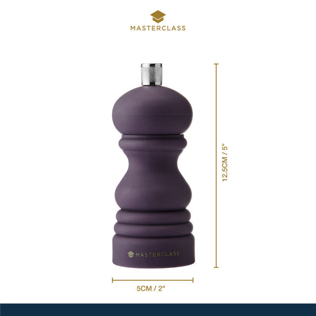 MasterClass Purple Soft Touch Ceramic, Salt/Pepper Grinder, 12CM