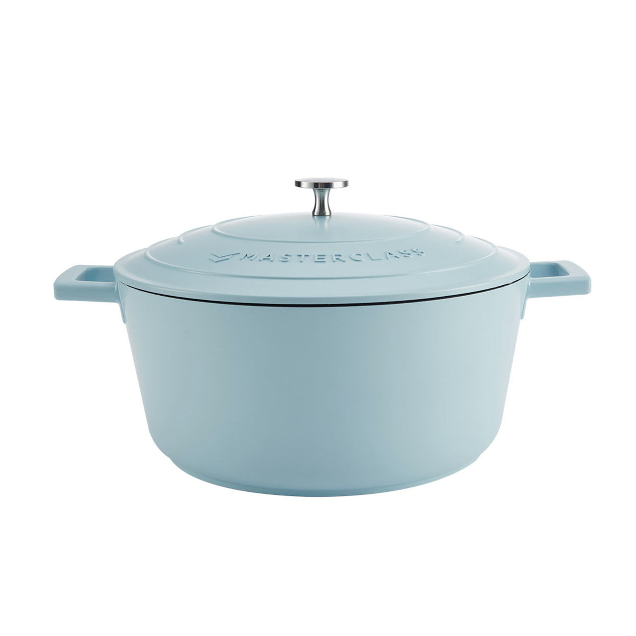 MasterClass Cast Aluminium Casserole Dish 5L Sky Blue