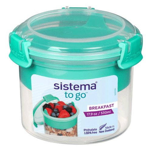 Sistema® Breakfast Bowl To Go – BPA-Free, Microwave & Travel Friendly