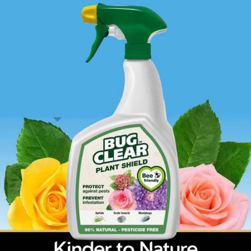 Bug Clear Plant Shield Spray Pesticide Free Bug Killer Blackfly Whitefly 800ml