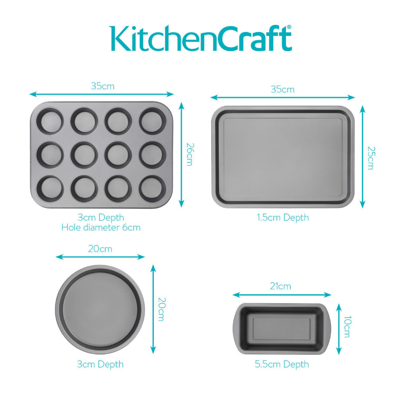 KitchenCraft 4 Piece Non-Stick Bakeware Set