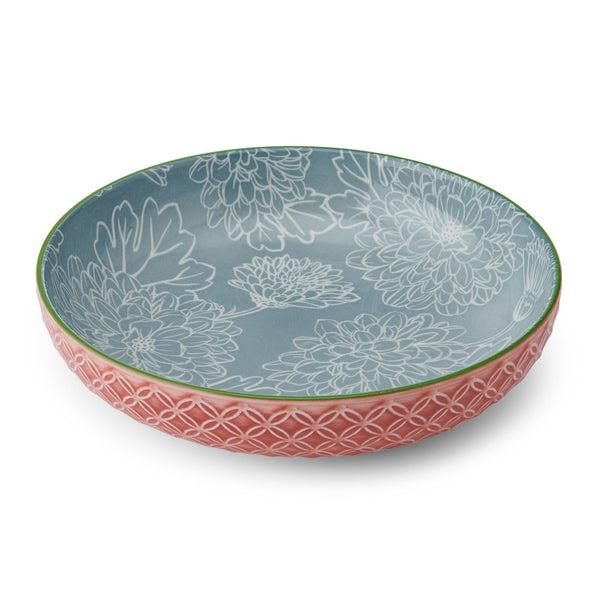 MK LEAF PRINT AND GEOMETRIC BOWL 21CM