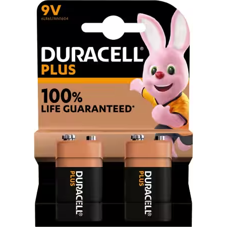Duracell 9V Battery Twin Pack