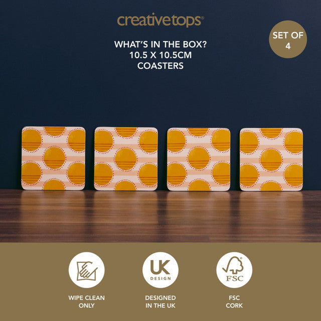 Creative Tops Spot Print Pack of 4 Premium Coasters