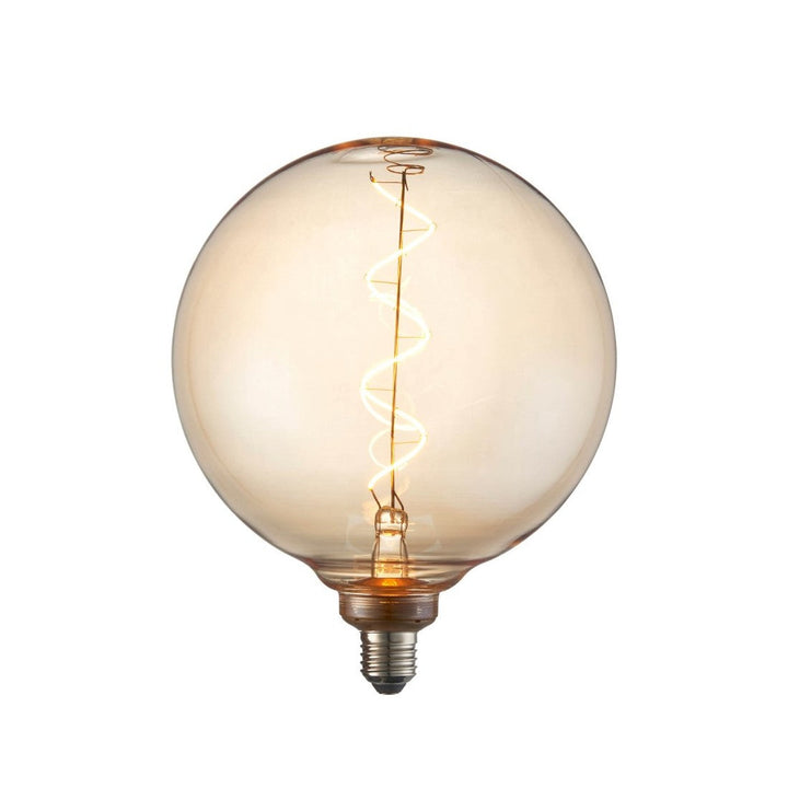 Endon Spiral XL E27 LED Filament Globe Bulb Amber