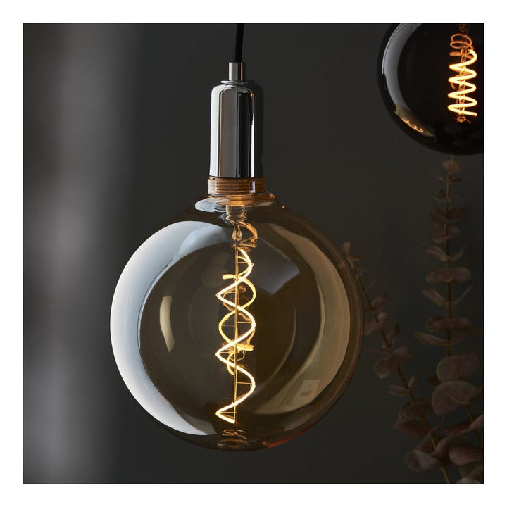 Endon Spiral XL E27 LED Filament Globe Bulb Amber