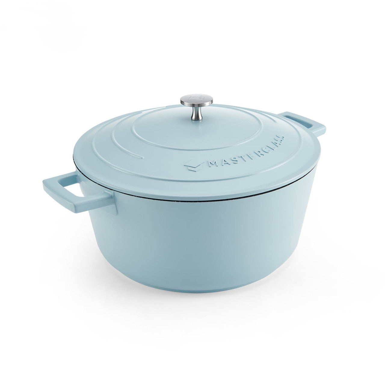 MasterClass Cast Aluminium Casserole Dish 5L Sky BlueMasterClass Cast Aluminium Casserole Dish 5L Sky Blue