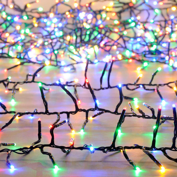 1000 Multi Function Christmas Cluster Light - Multi Coloured