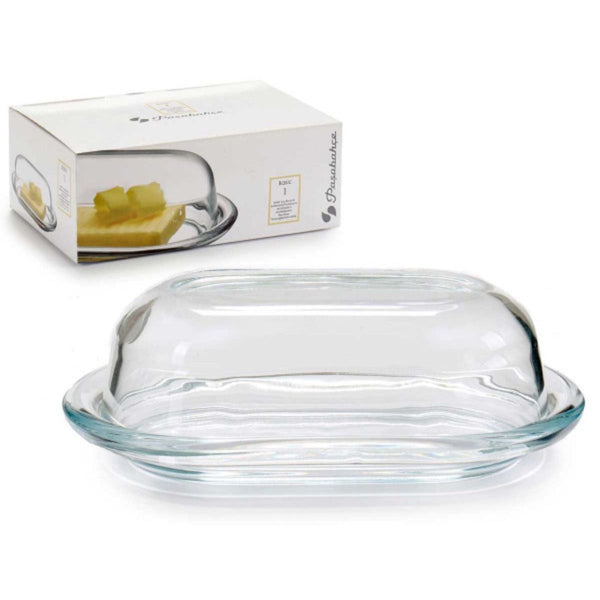 Glass Butter Dish with Lid