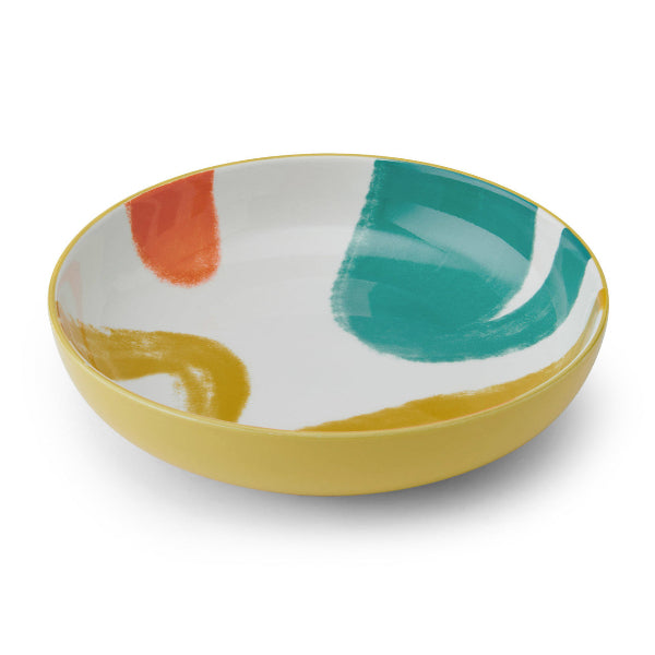 MK YELLOW ABSTRACT BOWL 21CM