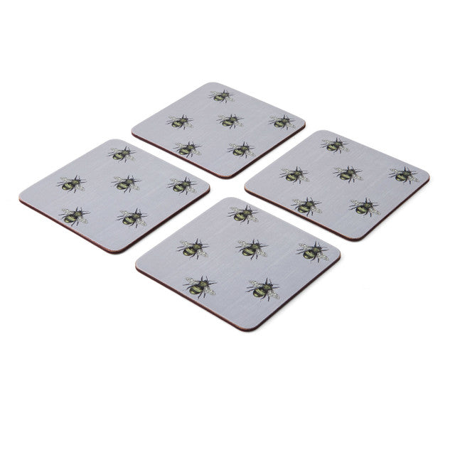 Creative Tops Bee Print Pack of 4 Premium Coasters