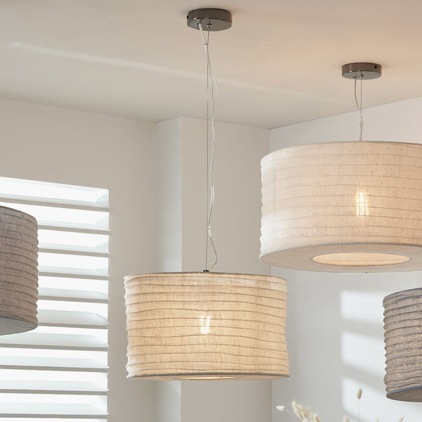 Patpong 35cm White Jute Non Elec Pendant