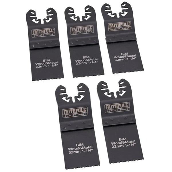 Faithfull 5 Piece Multi-Tool Blade Set