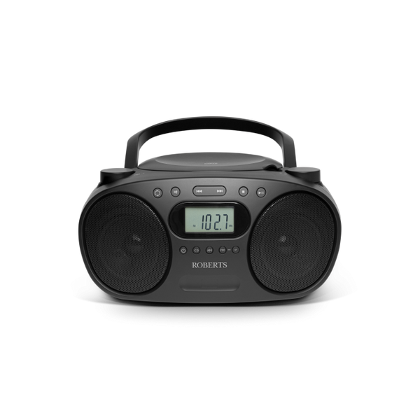 Roberts ZOOMBOXFMBK, FM/AM Boombox w/ CD Player, Black