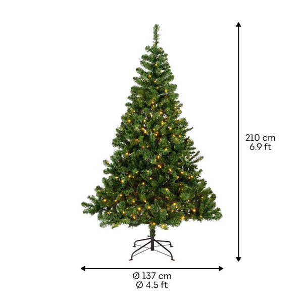 Imperial Pine Pre-Lit Artifical Christmas Tree H210cm/500 bulbs