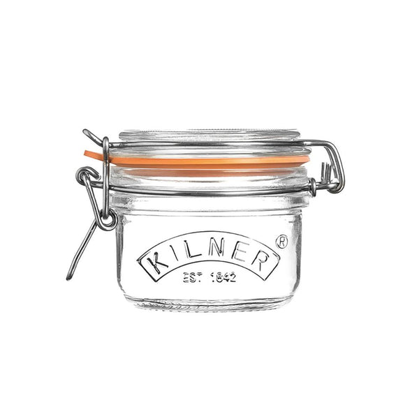 Kilner Clip Top Round Jar 0.125L – Glass Storage with Rubber Seal
