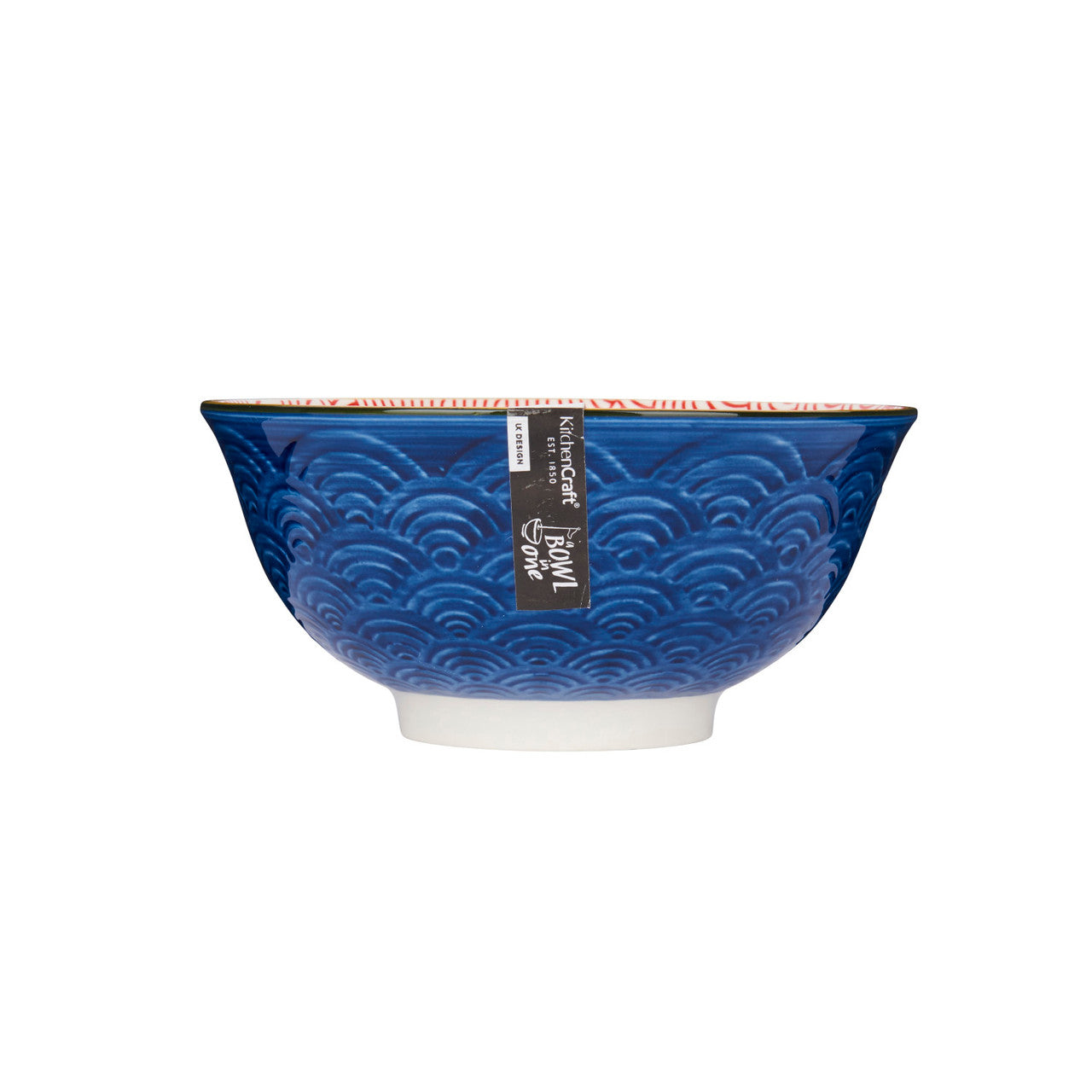 KitchenCraft Blue Arched Pattern Ceramic Bowls