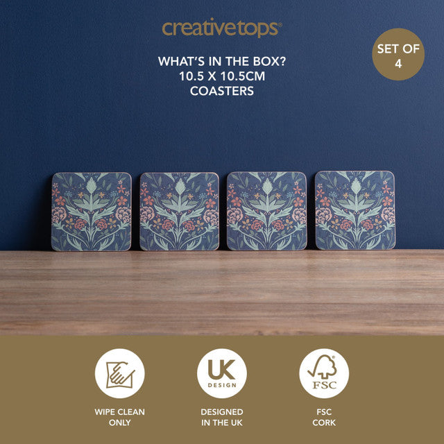 Creative Tops Arts & Craft Pack of 4 Premium Coasters