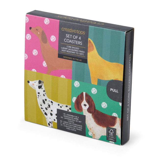 Creative Tops Dog Print Pack of 4 Premium Coasters