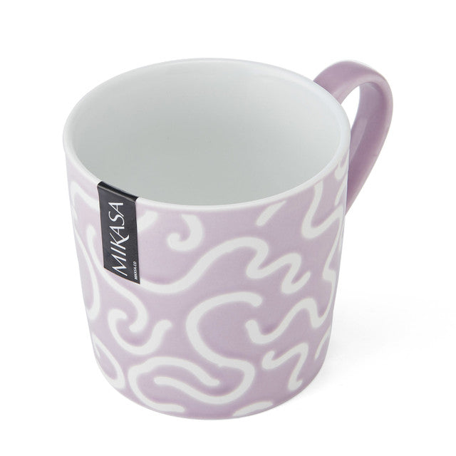 MIKASA TEXTURED PURPLE SWIRL MUG 360ML