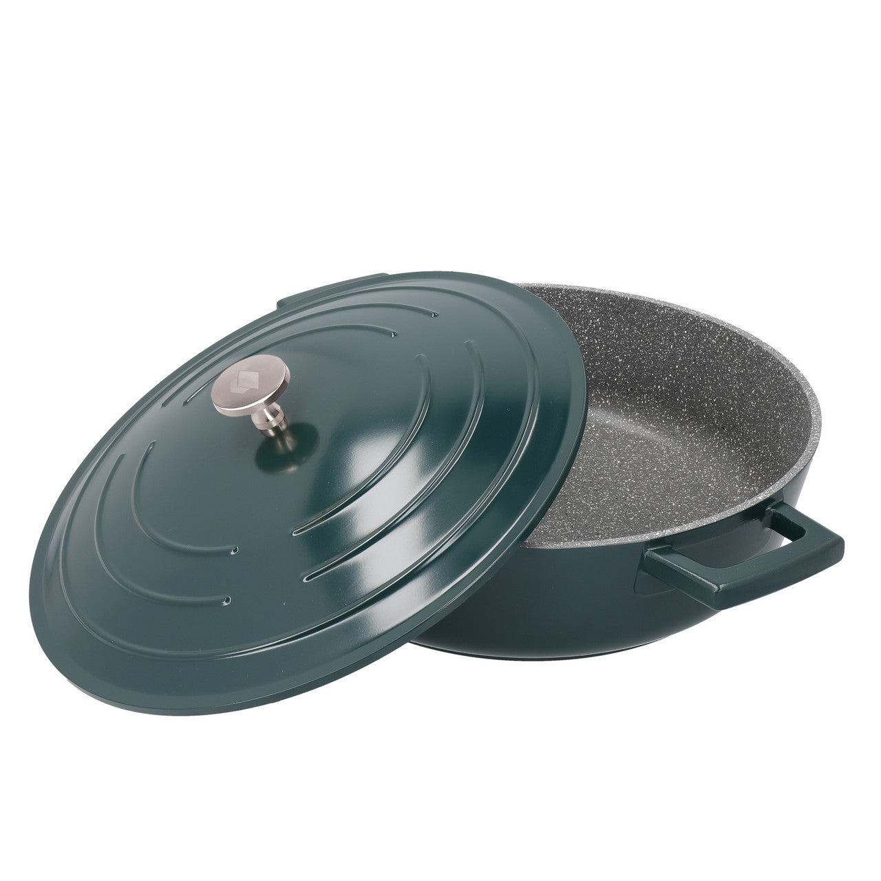 MasterClass Cast Aluminium Shallow Casserole Dish 4L Hunter Green