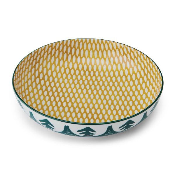 MK GREEN LEAFY BOWL 21CM