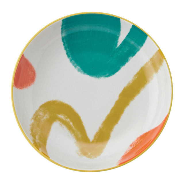 MK YELLOW ABSTRACT BOWL 21CM
