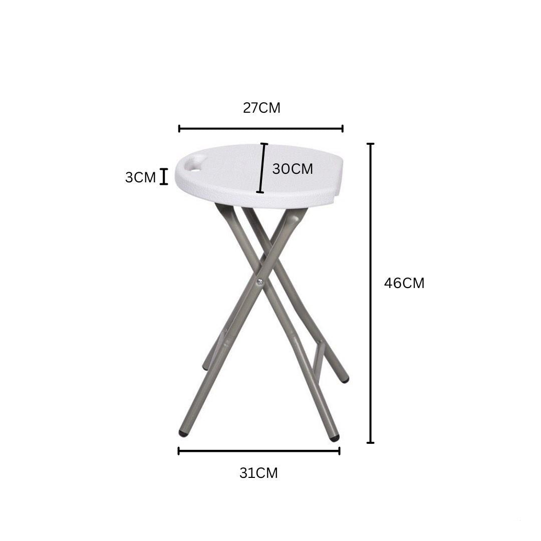 Folding Stool - White
